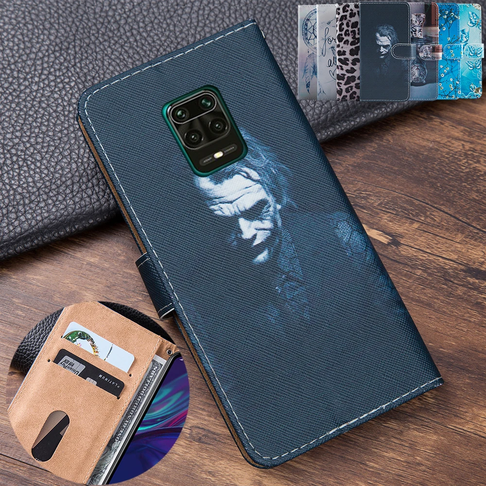 Кожаный флип чехол клоуна в стиле книги для смартфона Xiaomi Φ 4 Гб 64 телефон Redmi Note 9 S