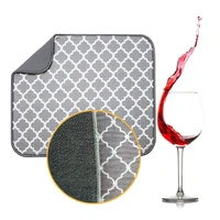 3040cm dish drying mat for kitchen sink drainer microfiber cushion pad tableware tea towel absorbent home kitchen placemat