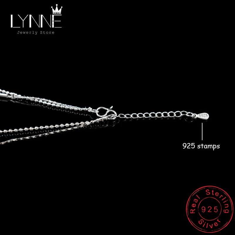 Женский двухслойный браслет из серебра 925 пробы с маленьким шариком | Украшения и