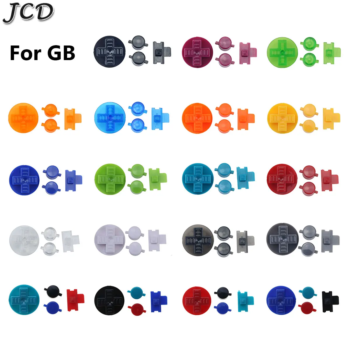 

JCD 19colors Colorful Replacement Buttons for Gameboy Classic GB Keypads for GB DMG DIY for Gameboy A B buttons D-pad