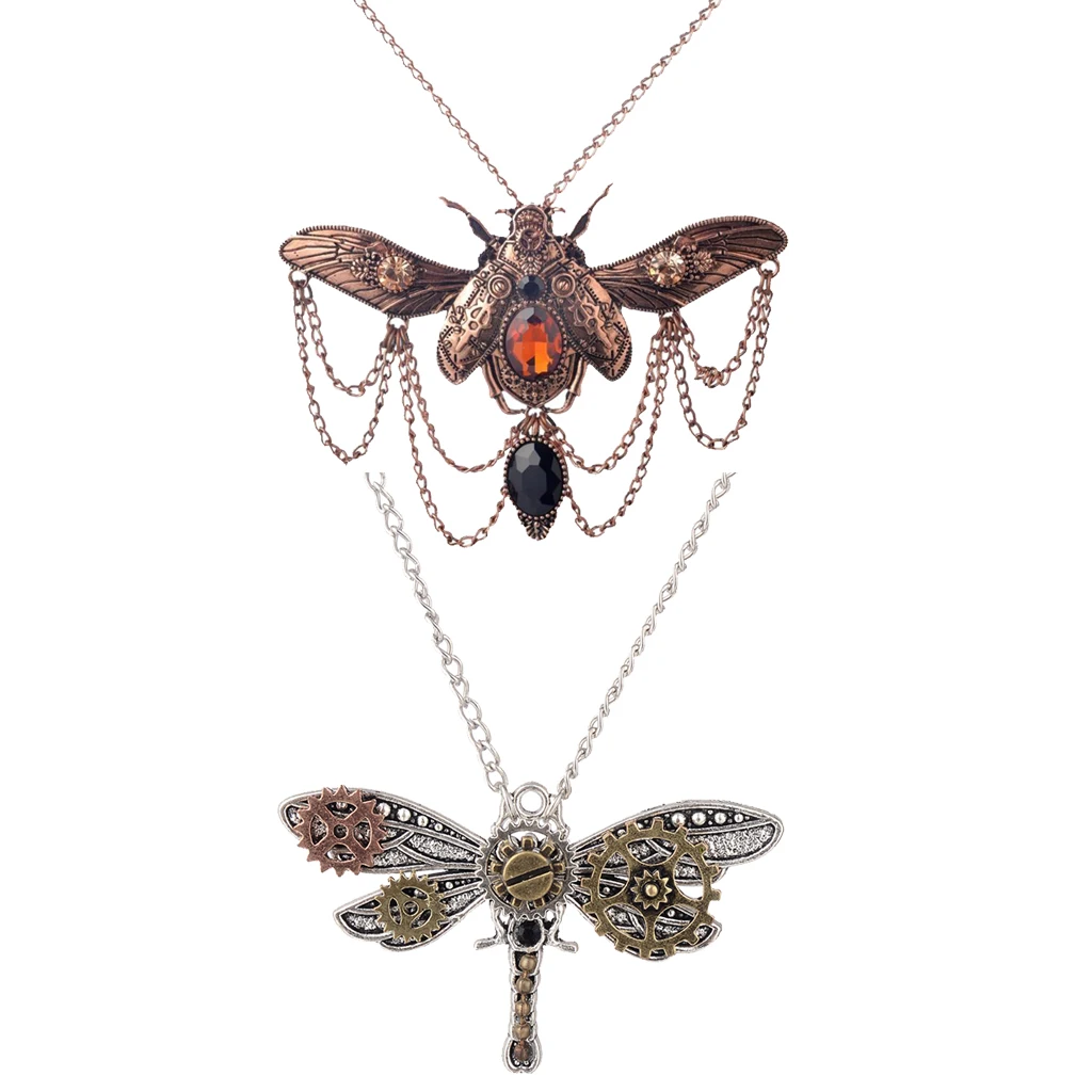 2 шт. стимпанк винтажные стразы украшение стрекоза Большой Жук насекомое в форме