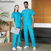unisex quick drying surgical gown suit dentist work clothes dental operating room surgical gown beauty salon nurse clothes