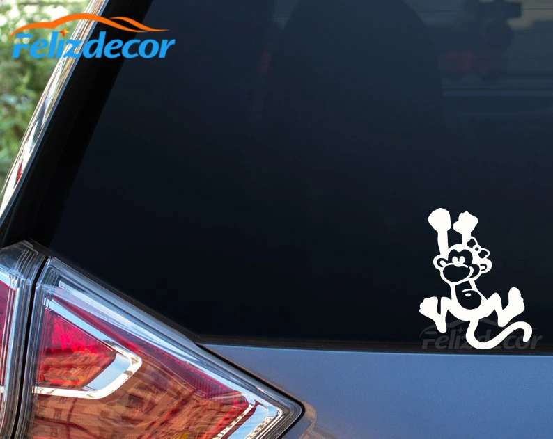 С принтом обезьяна с бантом и аппликацией в виде качается Виниловая пленка для