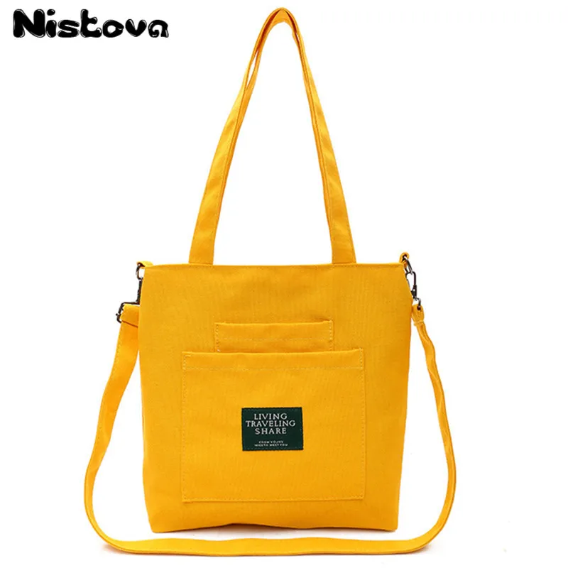 

New Ladies Canvas Handbag Fashion Casual Shoulder Bag Solid Color Large Capacity Messenger Bag Student Shoulder Bag Commuter Bag