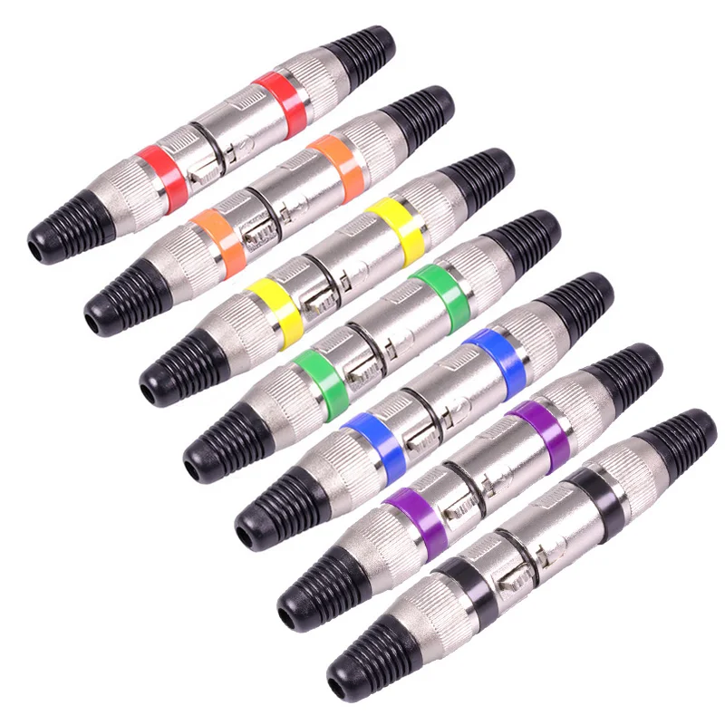 10pcs/lot 3 Pin XLR Female Jack Socket Wire Connector Poles Microphone Plug MIC Audio Cable 7 Colors | Обустройство дома