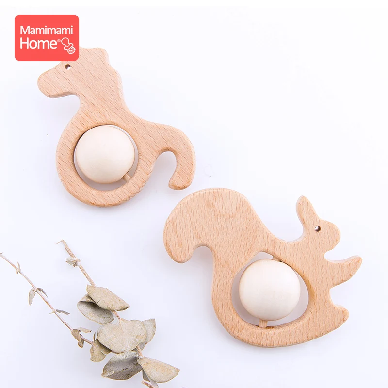 1 шт Детские деревянный Прорезыватель для зубов музыка погремушкой BPA бесплатно