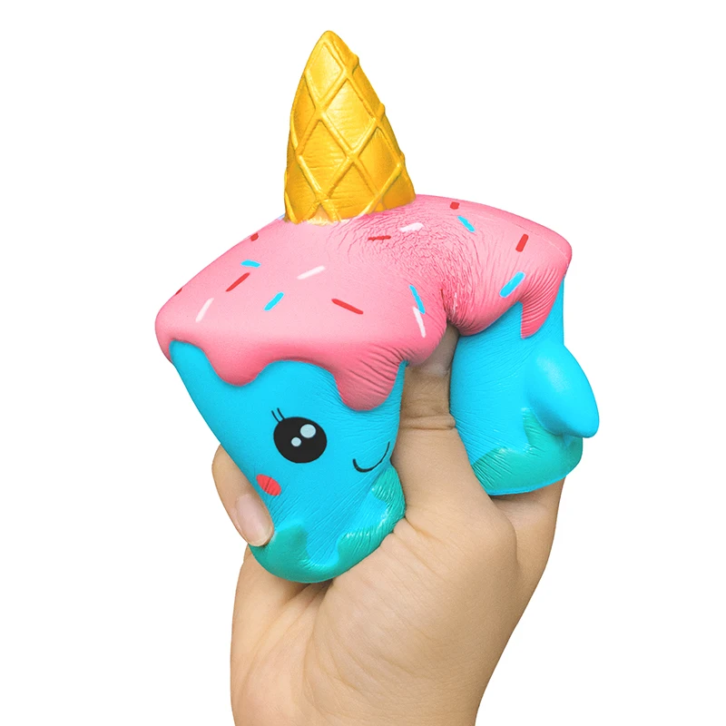 Jumbo Blue-Pastel de unicornio blando de simulaci&oacute;n, juguetes para apretar suaves, descompresi&oacute;n de elevaci&oacute;n lenta, divertido, juguete para ni&ntilde;os-2