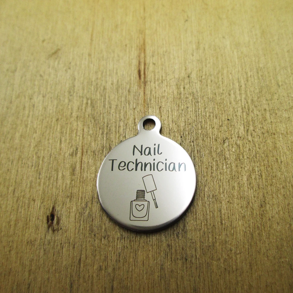 10 шт./партия -- наращивания ногтей амулеты из нержавеющей стали лазерной