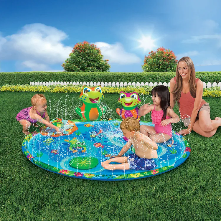 

Inflatable Summer Children Amusement Water Playing Toys Spray Mat Frog Pond Creative Kids Heat Escape Equipment Park Amusing
