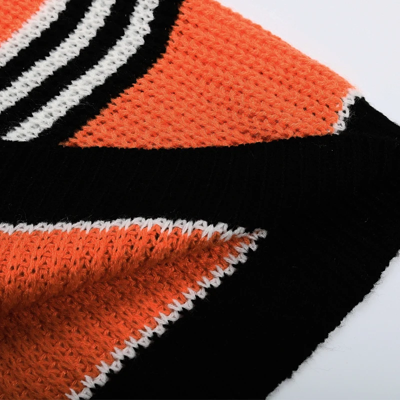 

PGSD 2020 autumn winter new women Fashion simple O-Neck long sleeve Long Striped knitted Sweater Casual Loose top