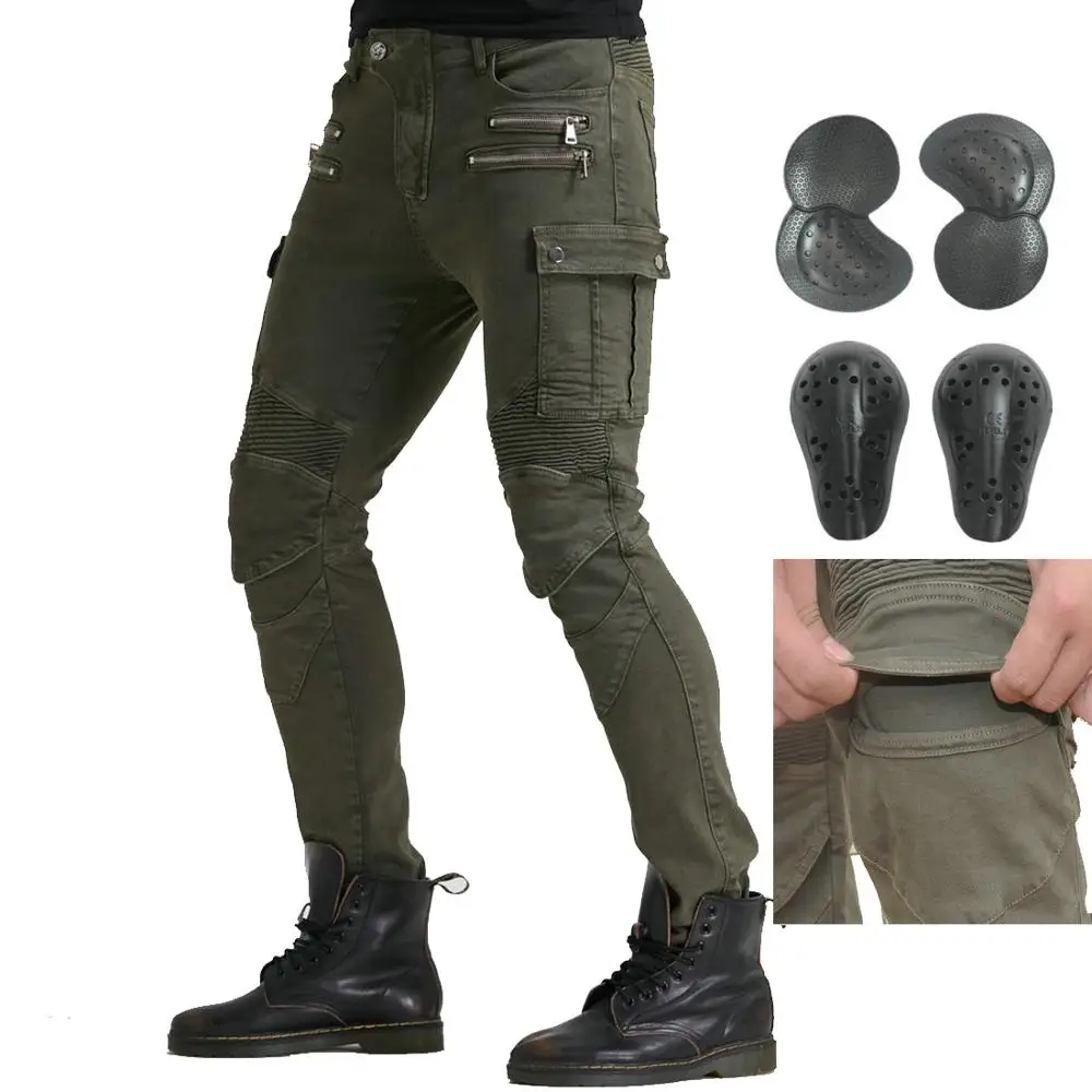 Мотоциклетные джинсы для езды противоударные гоночные штаны мотокросса с