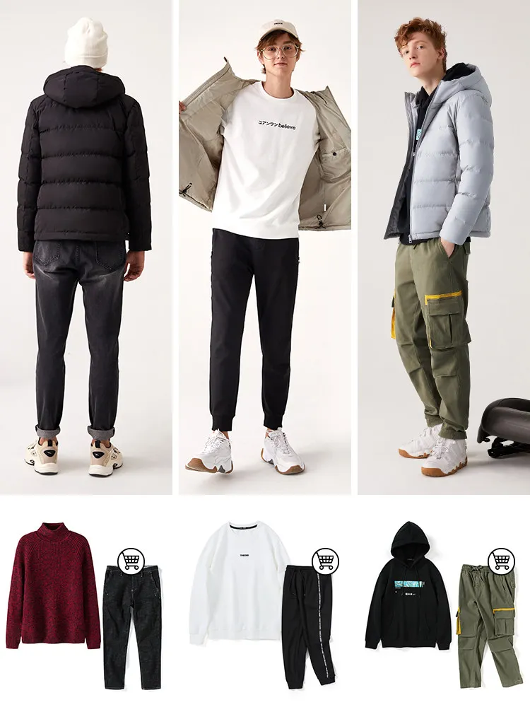 

2021 Winter Semir Down Jacket Men's New Hooded Short Jacket Men's Warm Winter Wear Young Students