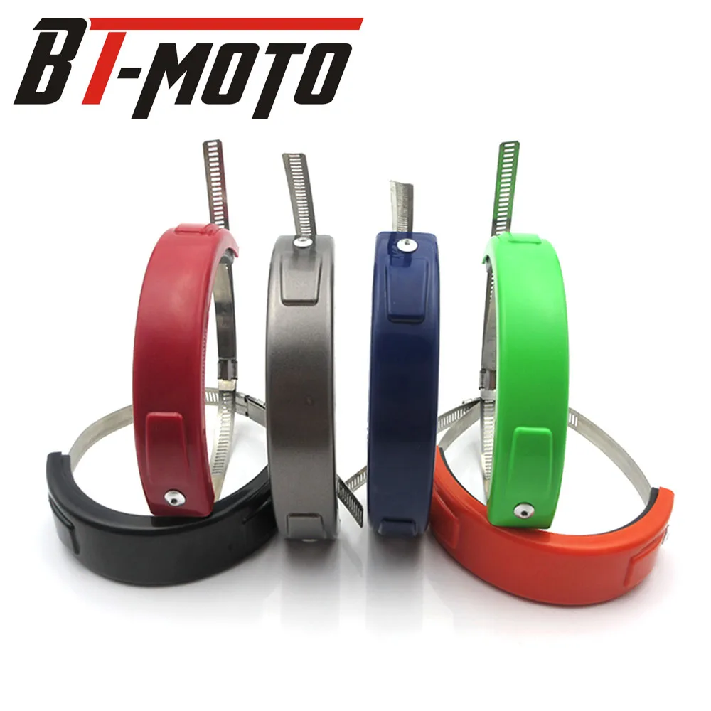 Motorcycle Accessories Universal Fit 100MM-140MM Oval / akrapovic Exhaust Protector Can Cover For Honda Yamaha Suzuki Kawasaki | Автомобили