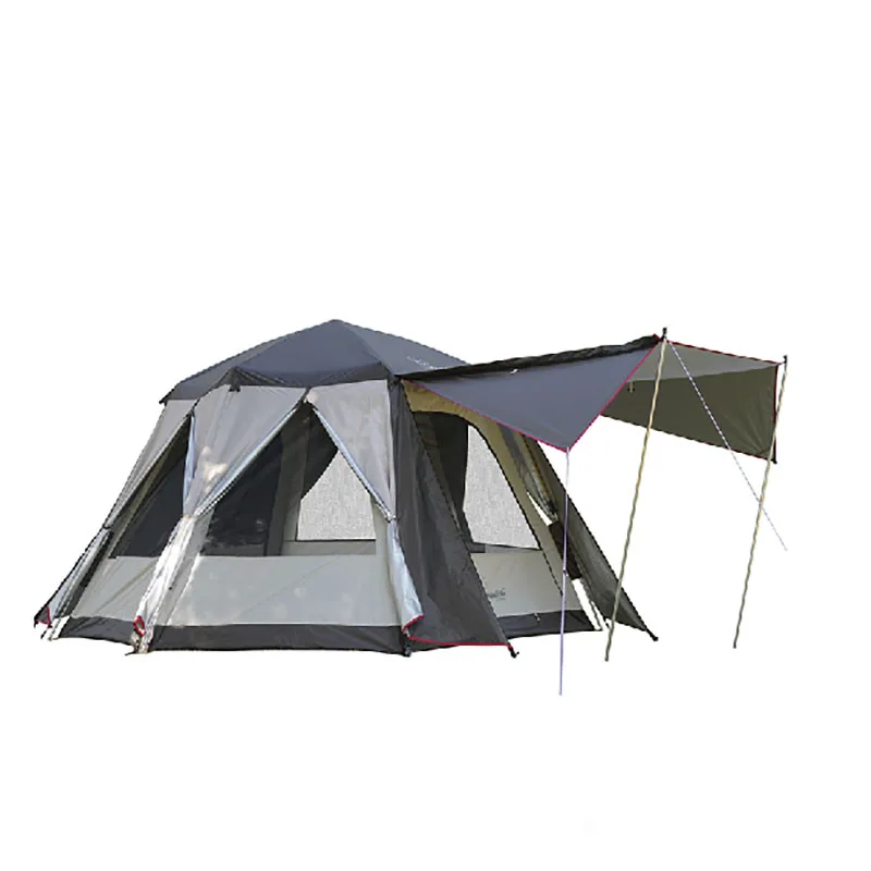 

Автоматическая двухслойная утолщенная непромокаемая большая палатка для кемпинга на 4 человек, 320*240*160 см