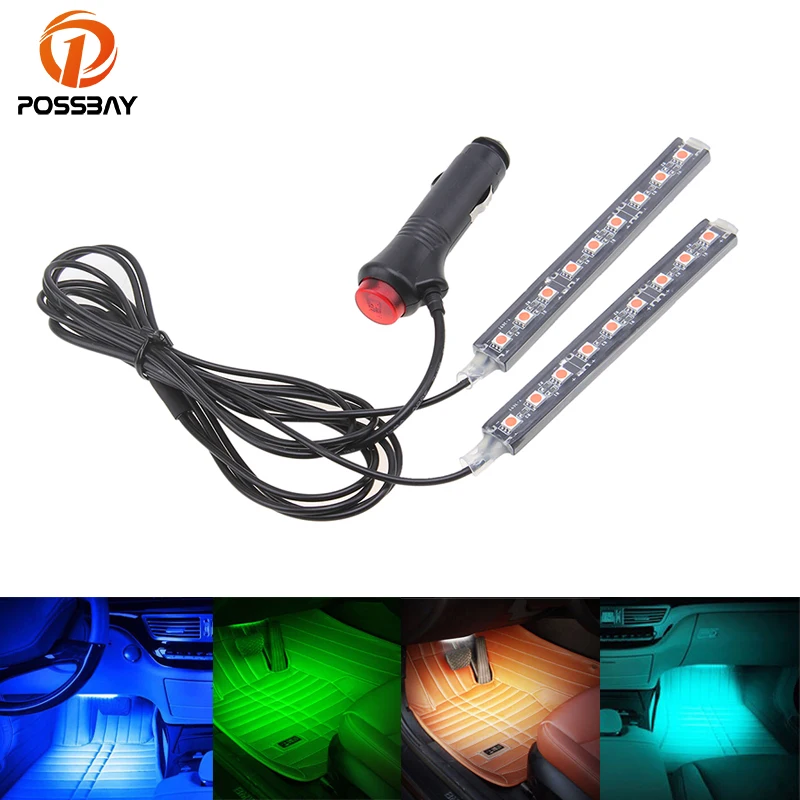 Posbay 9 светодиодный Универсальный Автомобильный интерьерный светильник Footwell