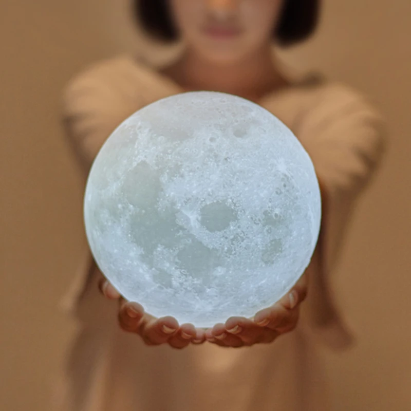 3D Лунная лампа светодиодные сенсорные настольные лампы для спальни гостиной