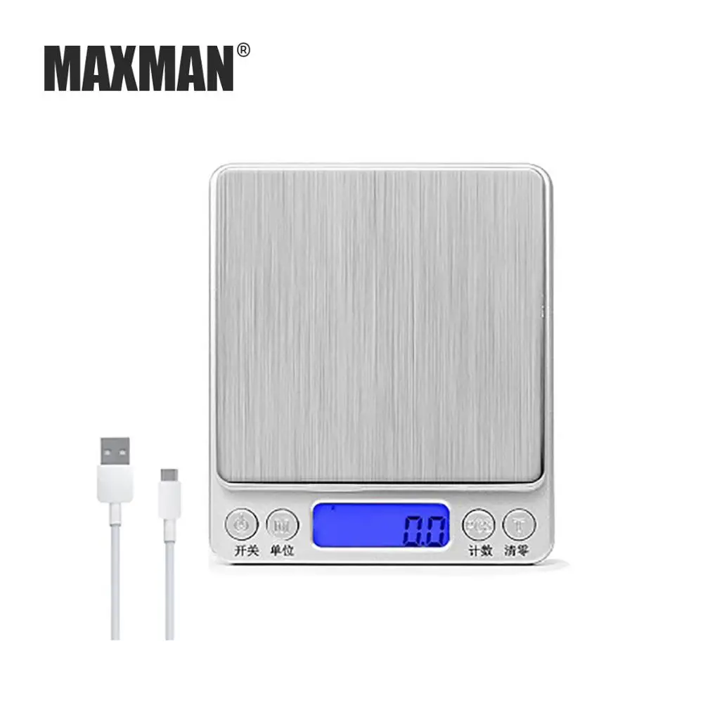 MAXMAN компактные высокоточные кухонные весы из нержавеющей стали с зарядкой от USB