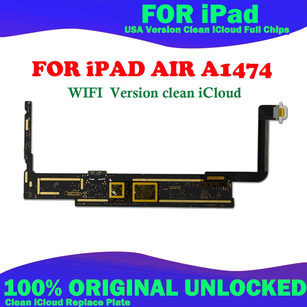Оригинальная разблокированная материнская плата для ipad 5 / Air 1 с чипами A1474 версия