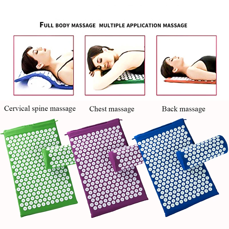 Массажная подушка для акупунктурного массажа коврик йоги с подушкой акупрессуры