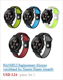 HANGRUI смарт-браслеты для Huami Amazfit Pace Stratos 2 ремешок из натуральной кожи ремешок для xiaomi Huami Amazfit 2 Браслет ремешок 22 мм