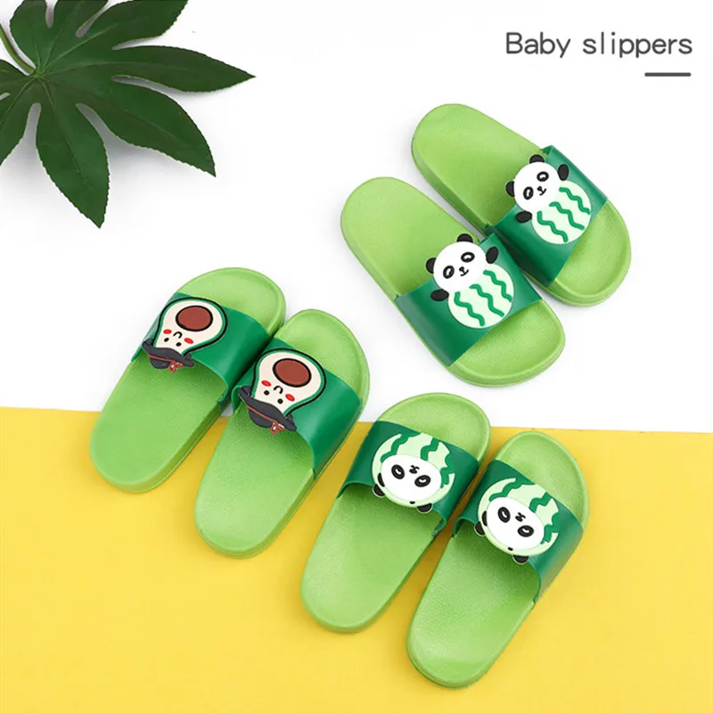 Детские тапочки для мальчиков и девочек Обувь с рисунком фруктов Летние