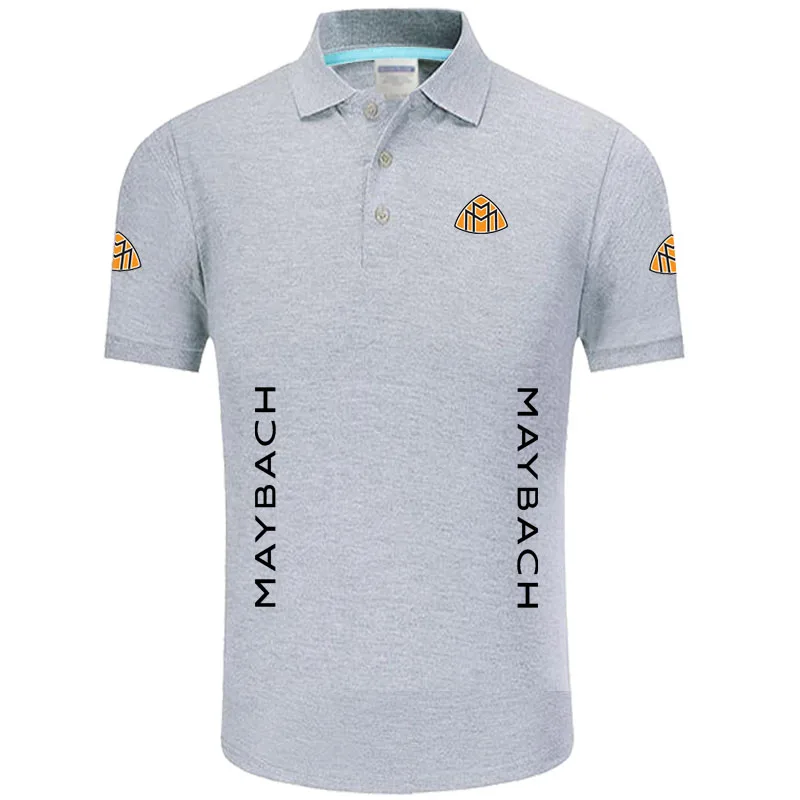 

Unisex shirts Summer High quality brand Maybach logo polo short sleeve shirt Fashion casual Solid Polo Shirt