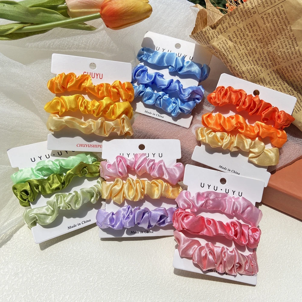 

3PCS/Set Lace Hair Rope Scrunchies Head Rope Elastic Girls Hair Scrunchies Adult Ponytail Hair Accessories Women