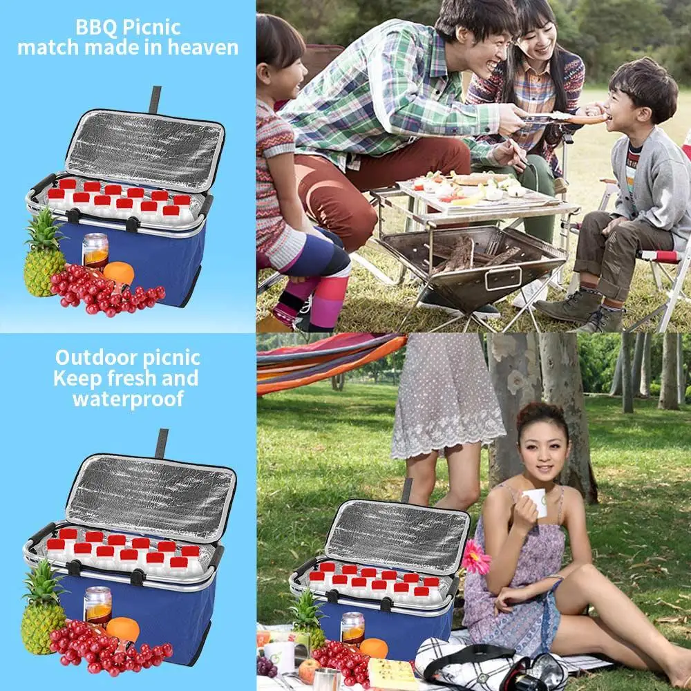 

Picnic Bag 30L Food Delivery Package Takeaway Insulation Bag Fashion Insulated Thermal Cooler Lunch box food bag for work Picnic