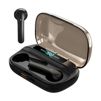 new bluetooth 5 0 earphone tws wireless headphones touch contro waterproof sport headset noise reduction earbuds led display