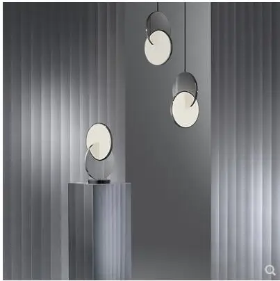 Minimal Nordic creative metal restaurant chandelier Post-modern living room staircase bedroom bedside combination cha | Лампы и
