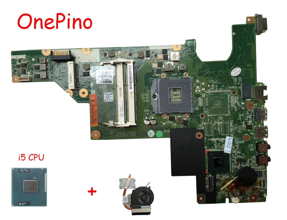 646671-001/646177-001 аккумулятор большой емкости с i5 cpu Радиатор совместимый HM65 для hp CQ43 CQ57 430 431 435 630 635 материнская плата PGA988B