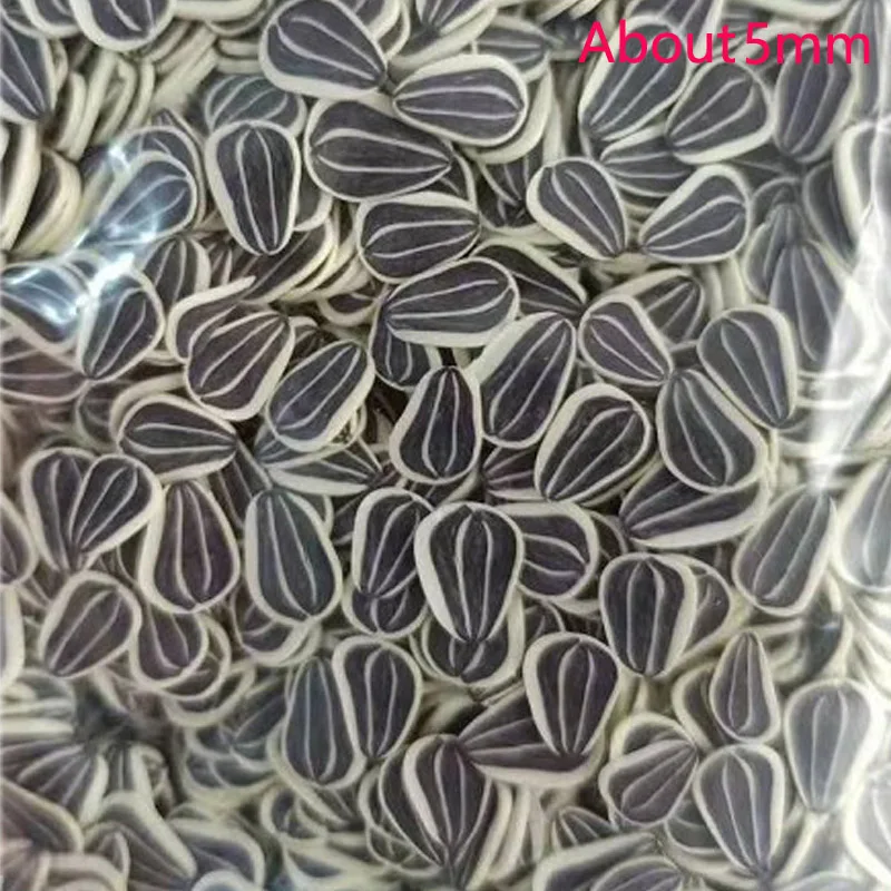

100g Mini Sunflower Seeds Polymer Clay Sprinkles for Crafts Making DIY Nail Art Decoration Crystal Mud Filler Material:5mm