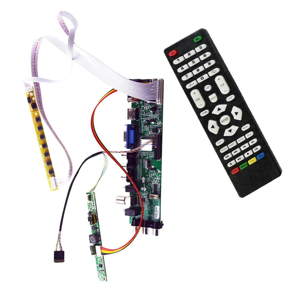 Цифровой канал DVB-C DVB-T DVB-T2 ЖК-контроллер драйвер Универсальный ТВ плата для 30 PIN LP133WX3 LP133WX2