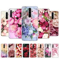 silicon case for xiaomi redmi 8a 8 7a 7 case for redmi note 8t 8 pro 7 phone cover coque bumper colorful flower rose peony