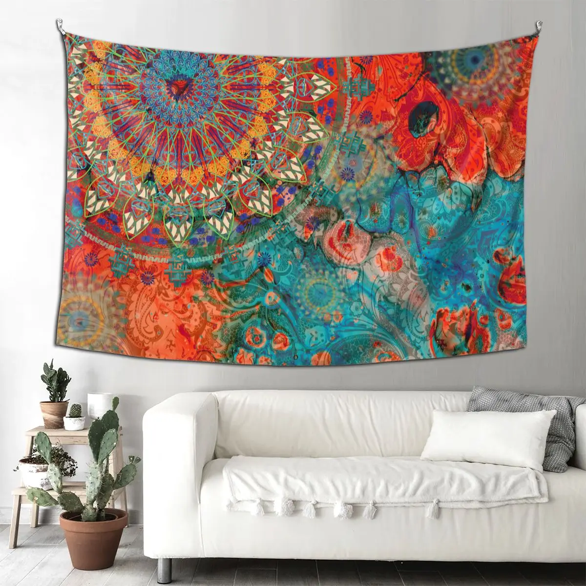 

Bohemian Mandala Boho Tapestry Wall Hanging Hippie Fabric Tapestries Indian Fantasy Decoration Room Decor 95x73cm