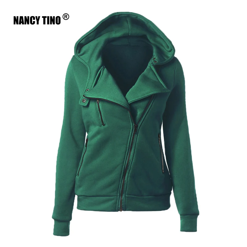 

Zipper Warm Fashion Hoodies Women Long Sleeve Hoodies Jackets Hoody Jumper Overcoat Outwear Female Sweatshirts