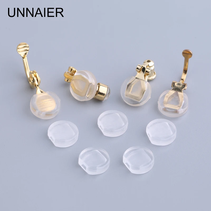 

10piece Mosquito coil ear clip soft cushion hypoallergenic anti-pain no pierced ear clip earring triangle ear clip diy silicone