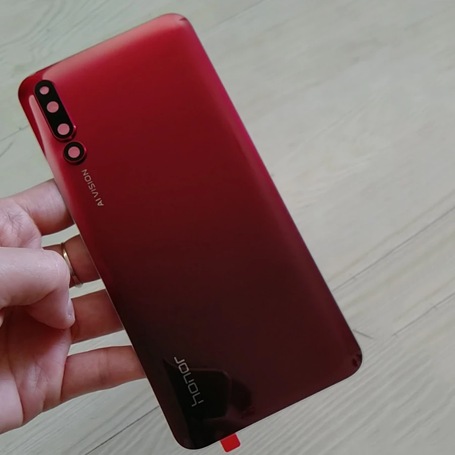 6,3" для huawei Honor magic2 magic 2 Задняя стеклянная крышка батарейного отсека задняя дверь корпус панель Замена Ремонт - Цвет: Red