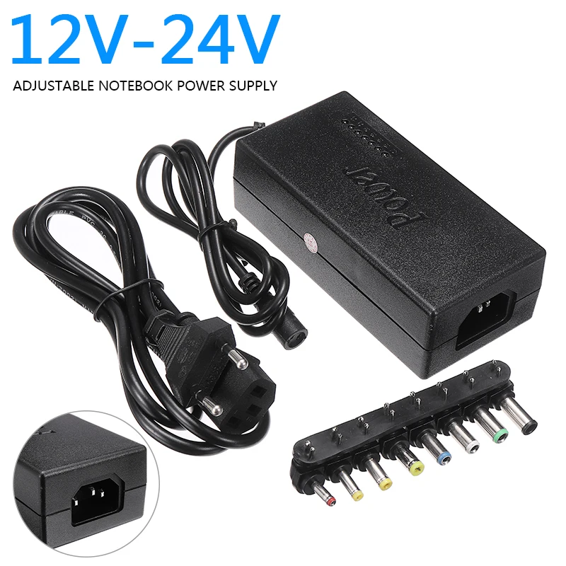 

1 шт., Регулируемый блок питания для ноутбуков, 12-24 В, 96 Вт