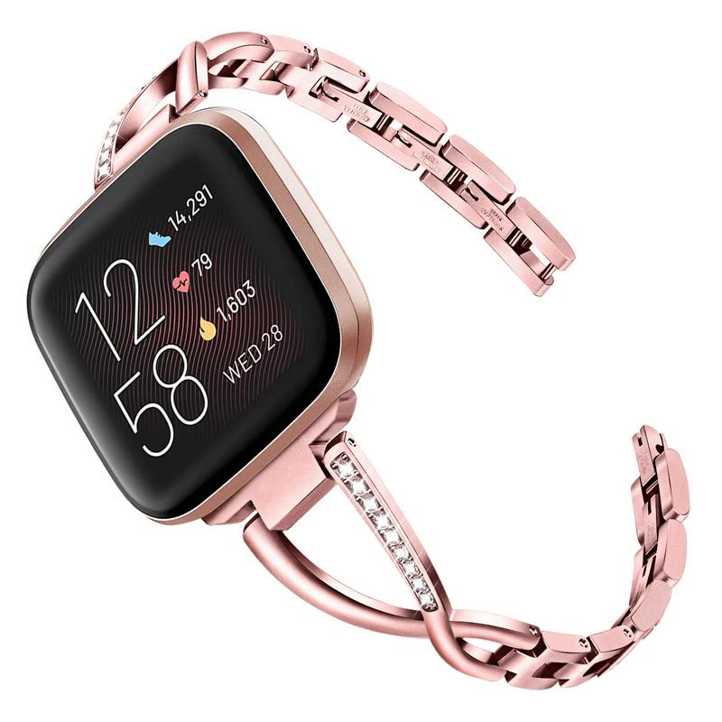 Ремешок для Fitbit Versa 2 диапазона Wristbelt нержавеющая сталь металлический Браслет Lite