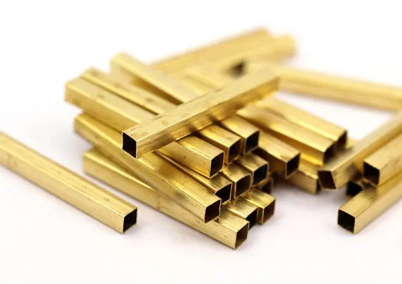 

24 Square Raw Brass Tubes (25x3x3mm) sq03