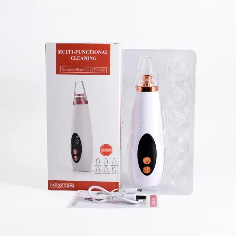 

6 in1 Electric Remover Point Noir Blackhead Vacuum Extractor Tool Black Spots Pore Cleaner Skin Care Facial Pore Cleaner Machine