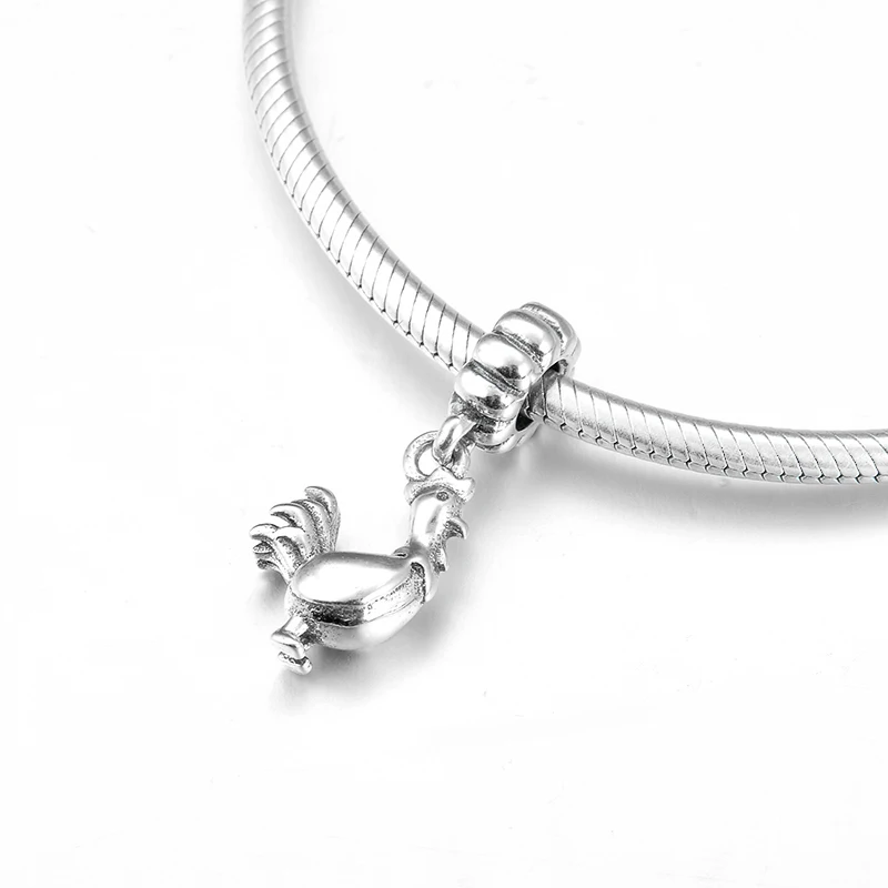 Подвеска из серебра 925 пробы с курицей китайского зодиака | Украшения и