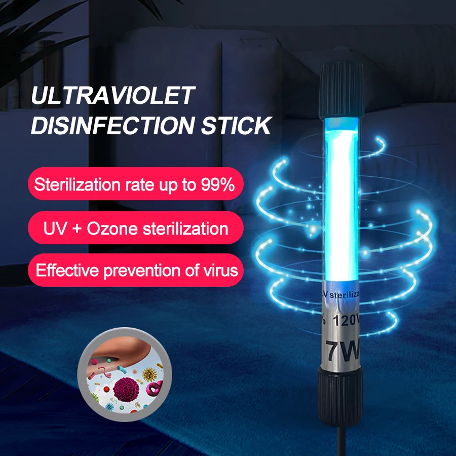 7W/11W портативный УФ стерилизатор с озоном ультрафиолетовая трубка