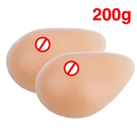 1 pair waterdrop shaped enhance fake breast form reusable silicone false boobs for mastectomy fancy bachelor party cosplay props