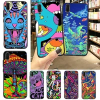 colourful psychedelic trippy phone case for huawei p20 p30 p40 lite pro p smart 2019 mate 10 20 lite pro nova 5t