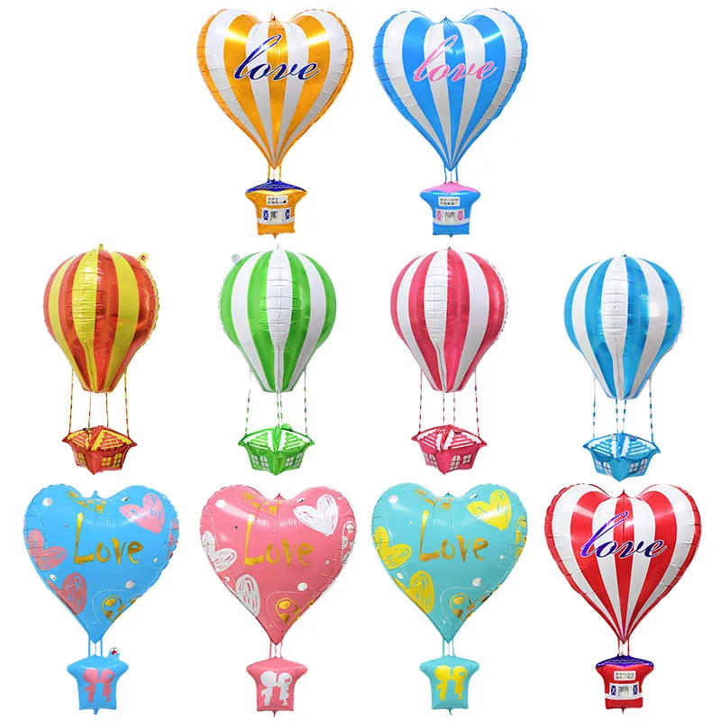 

1pc Large Heart Hot Air Balloon Shape Foil Balloons For Birthday Party Wedding Decoration Kids Toy Globos Valentine's Day Gifts