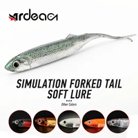 ardea soft lure 10575mm minnow fox tail shad silicone bait artificial bionic noise sequins bass perch fishing tackle