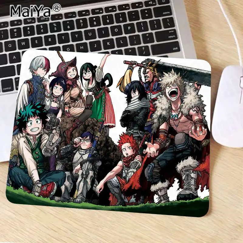 Not Lock Edge20x25cm Maiya, высокое качество, коврик для клавиатуры My Hero Academy, резиновый коврик для игровой мыши, Настольный коврик,, большой коврик для мыши, коврик для клавиатуры - Цвет: Not Lock Edge20x25cm