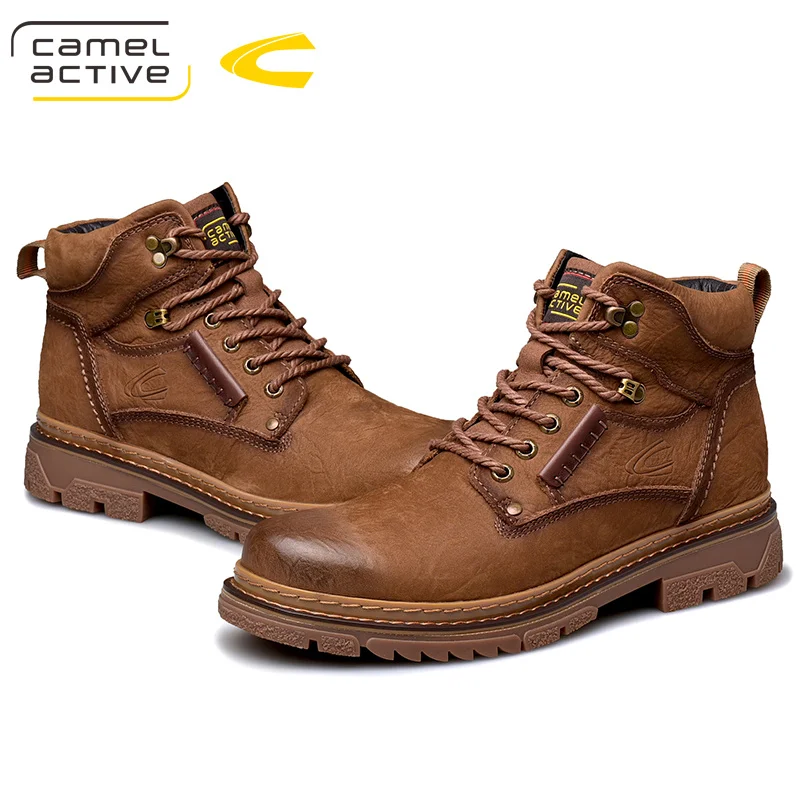 Кроссовки Camel для активного отдыха осень 2019 натуральная кожа Нескользящие